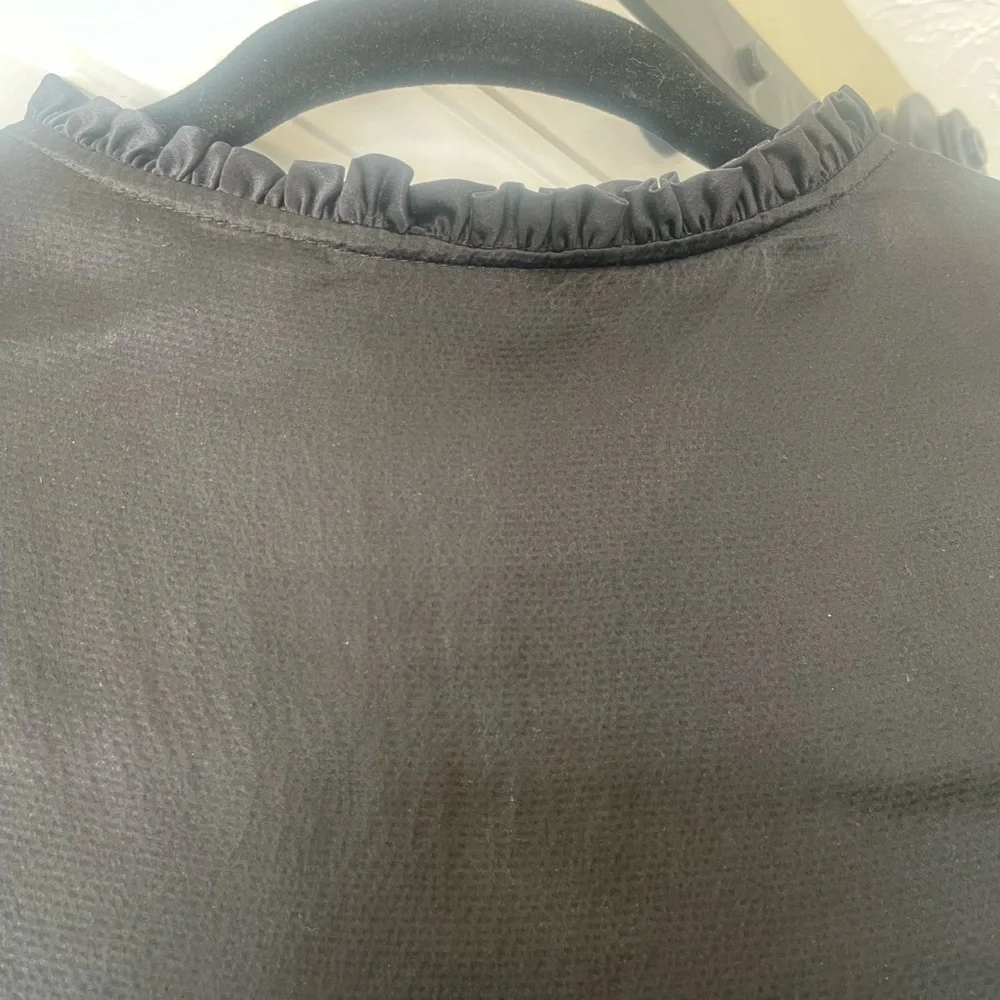 Development  Black Silk Ruffled Top - Picture 5 of 8